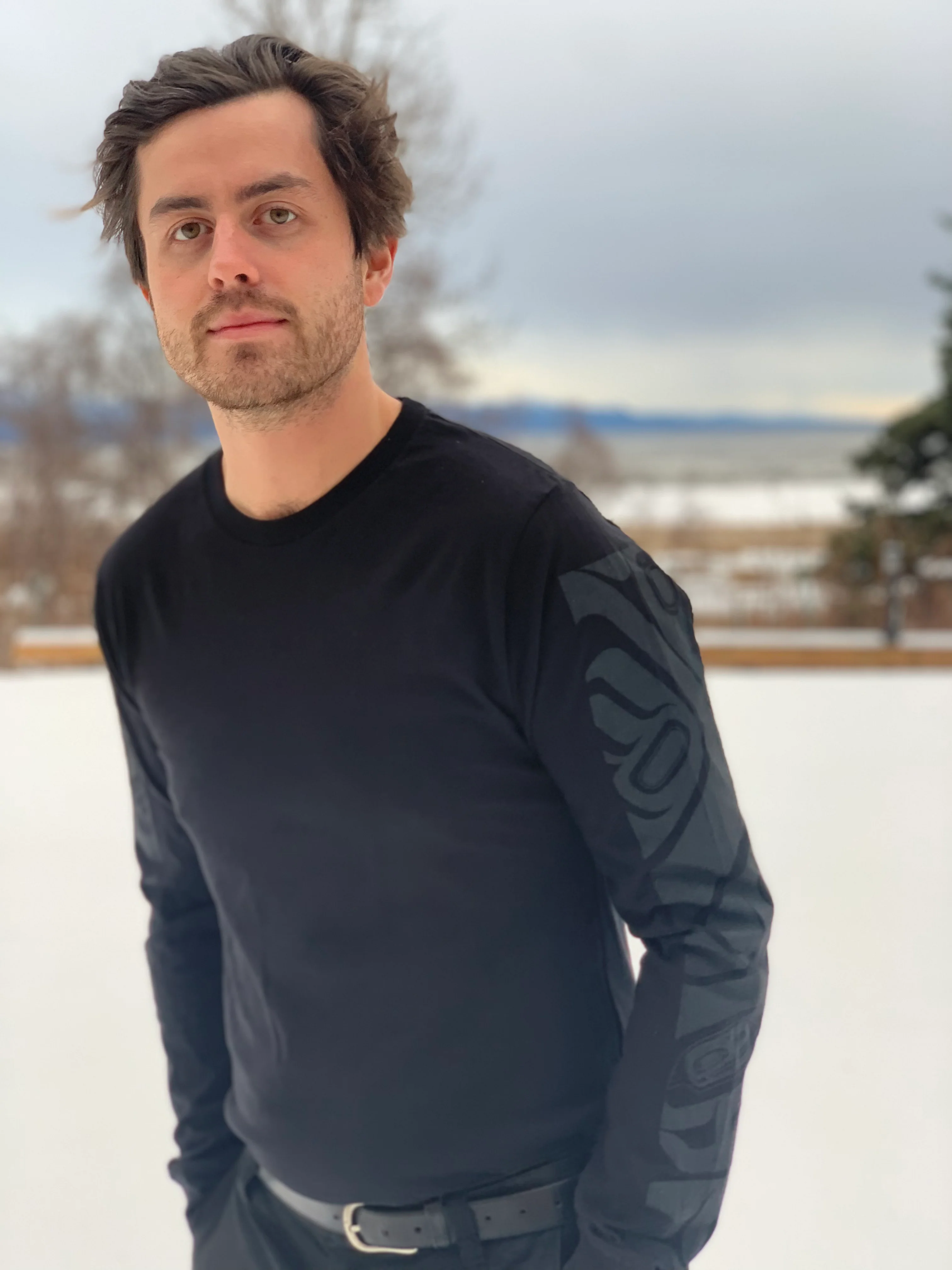 Floral and Formline Unisex Jersey Long Sleeve (Printed in Alaska) - Image 5
