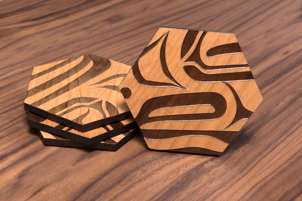 Alder Wood Coasters (Pairs)