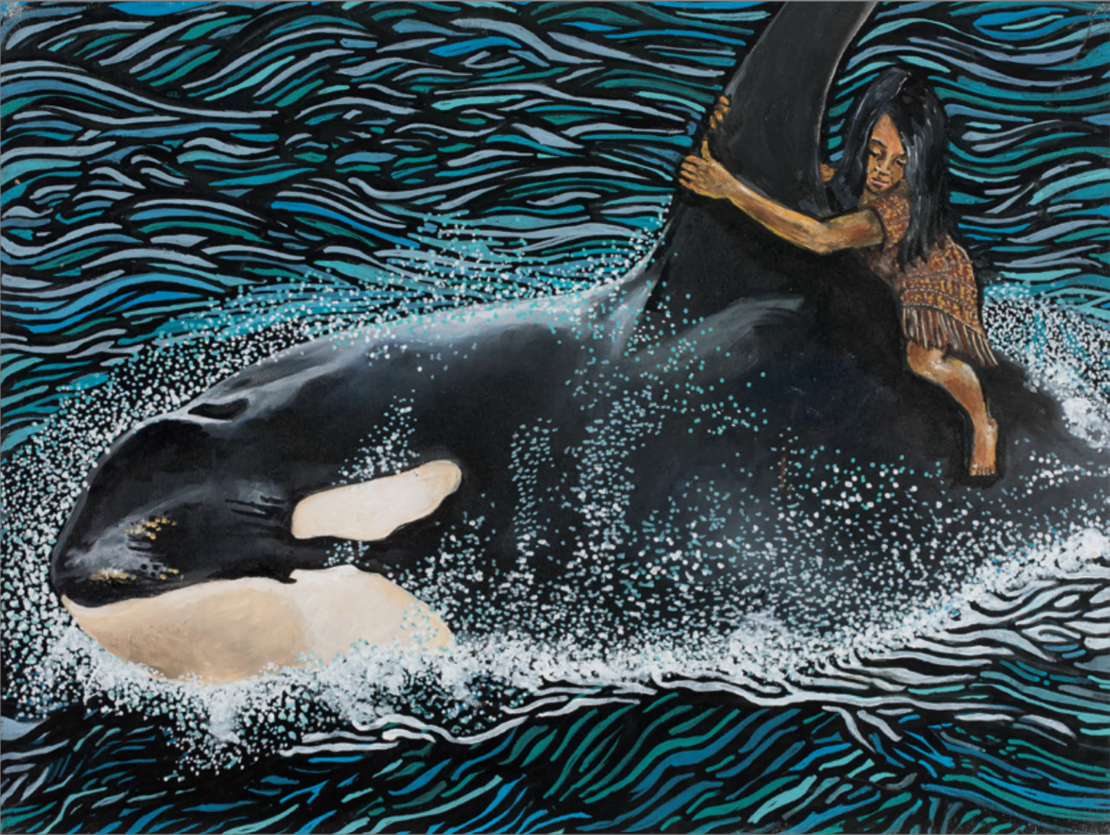 Nang Jáadaa Sg̱áana ‘Láanaa aa Isdáayaan (The Woman Carried Away by Killer Whales - Written in Haida) - Image 3