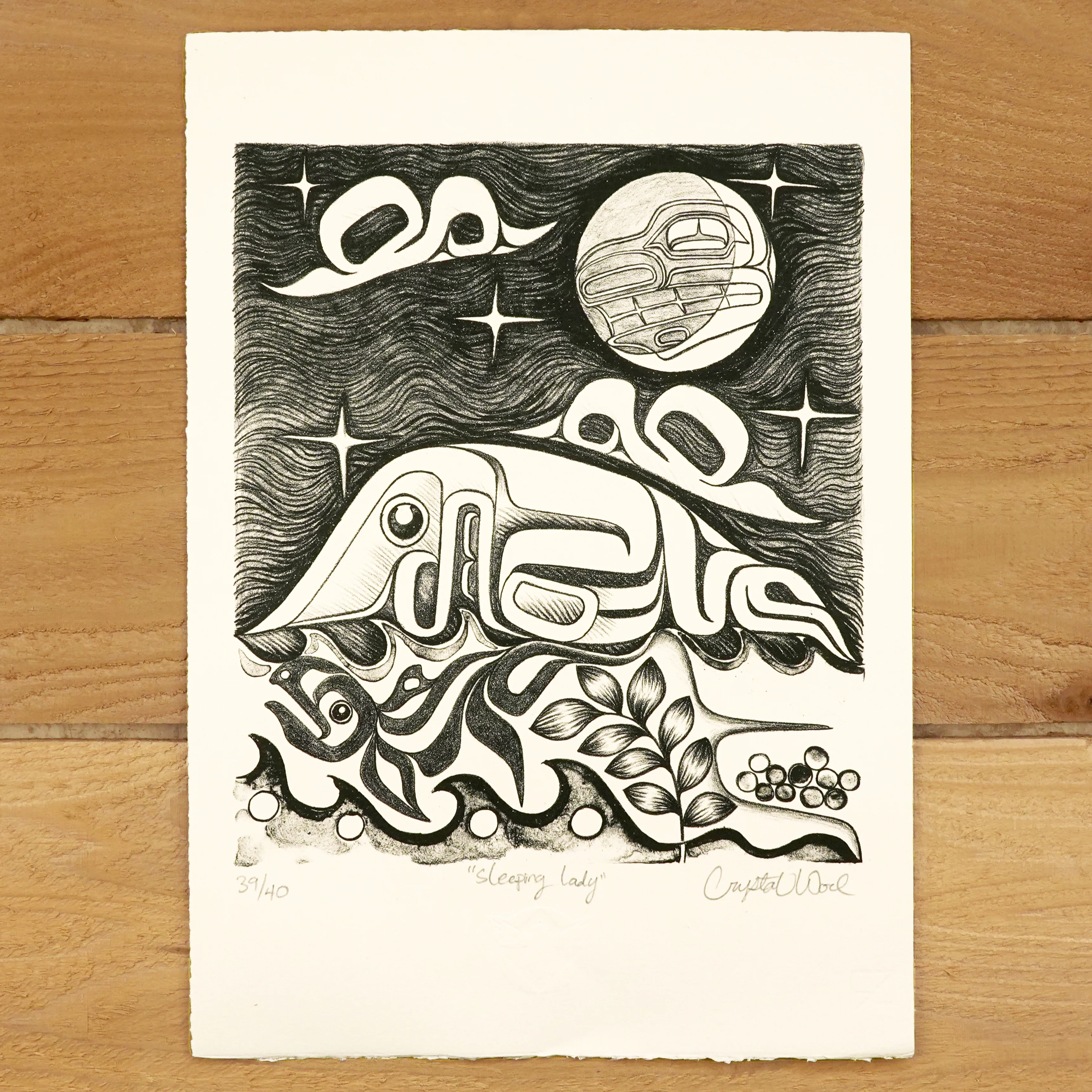 Sleeping Lady Lithograph