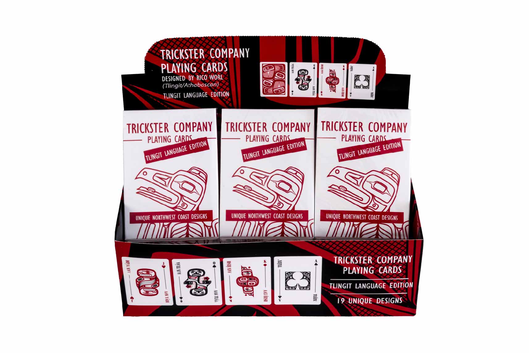 Tlingit Edition Playing Cards Display Box and Display Ring