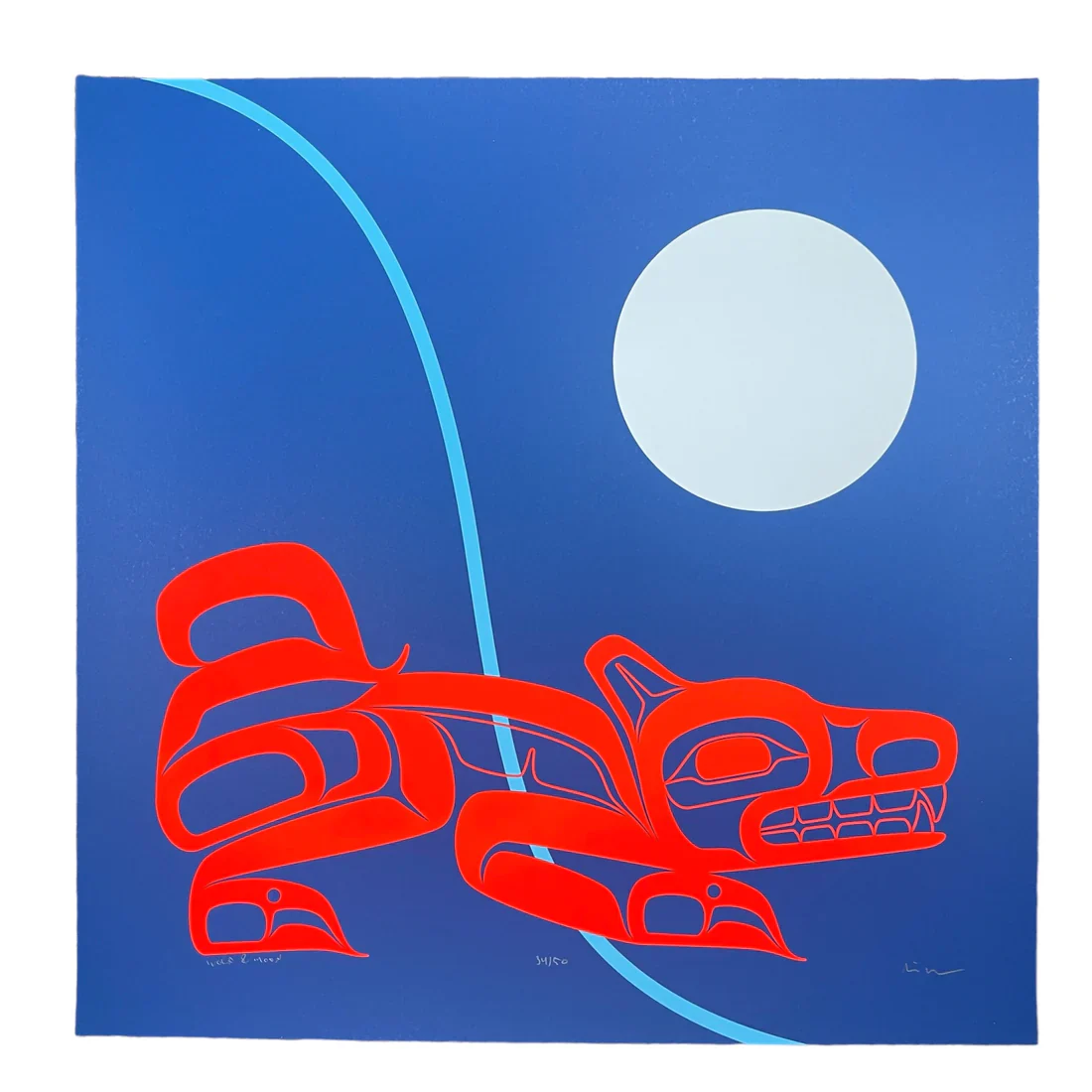 Wolf and Moon Silkscreen
